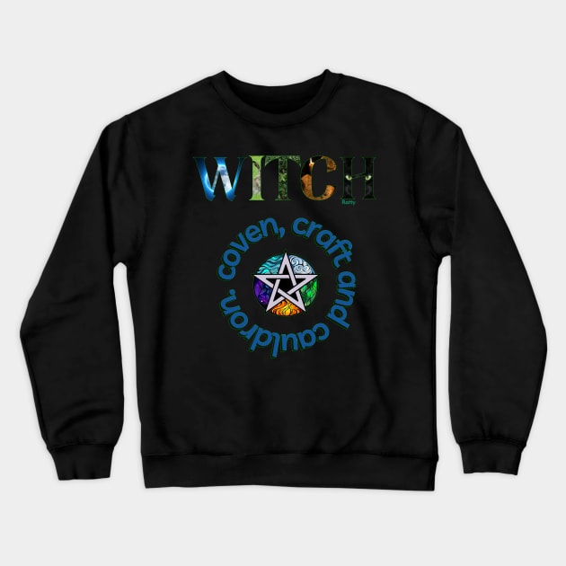 Coven, Craft and Cauldron-witchcraft and magic Crewneck Sweatshirt by Rattykins